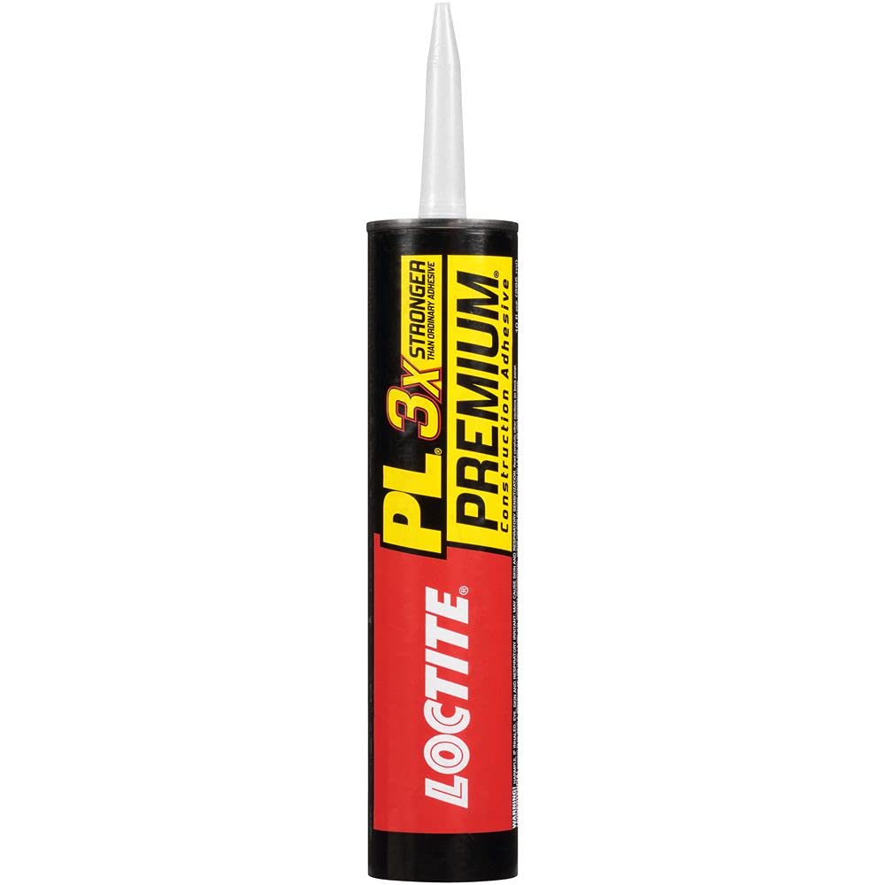Loctite PL Premium Polyurethane Construction Adhesive, 10 fl oz Cartridge, 1 Pack - Versatile Construction Glue for Wood, Concrete, Stone, Metal & More
