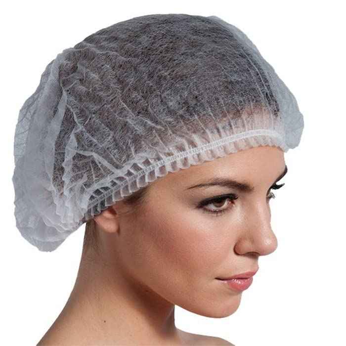 Disposable Hair Net Non-Woven Head Bouffant, Kitchen Hygiene Hair Protective Cap, Shower Hair Cap, Make up Hair Cover, Cleaning Disinfecting Hair Mask, Non Medical Hair Cap (400 net)
