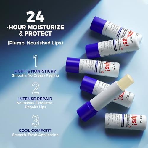 2PCS, Medicated Lip Balm Hydrating w/Petrolatum, Shea Butter, Beeswax, 100% Natural Ingredients, Organic Lip Butter Balm & Moisturizers Lip Repair For Dry Cracked Lips Overnight Lip Treatment