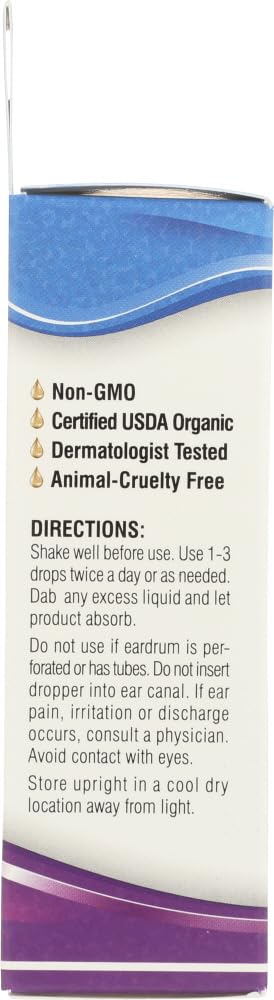 Wally's Natural Products, Organic Ear Oil with Garlic and Mullein, 1 fl oz - 2pc