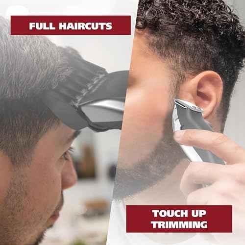 Wahl Clipper Cordless Chrome Pro Hair Clippers for Men and Battery Hair Trimmer Combo for Full Haircuts and Touch-Up Trims ? Model 3026590