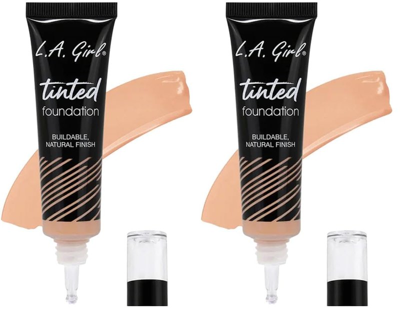 L.A. Girl Tinted Foundation - Medium Beige | Lightweight Coverage, Pack of 2