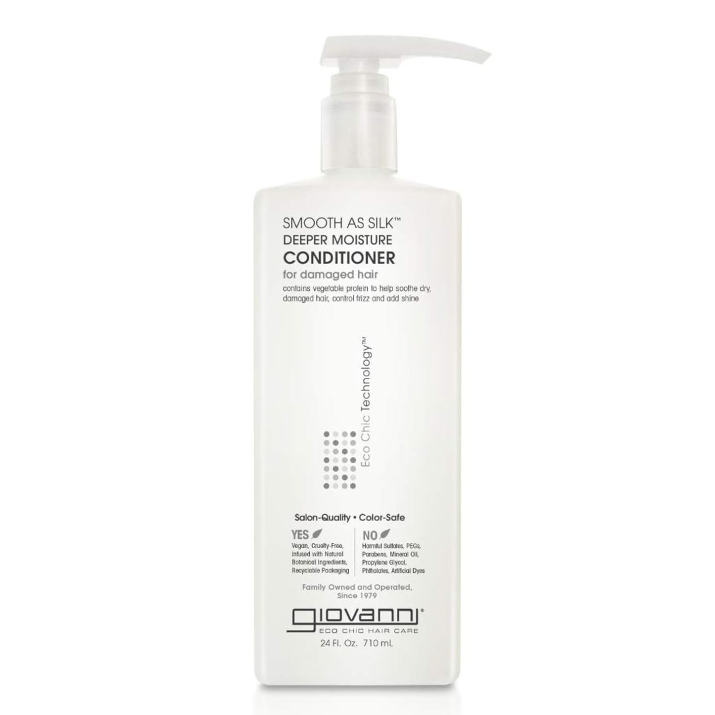 GIOVANNI Smooth as Silk Conditioner - Moisturizing Hair Treatment for Damaged Hair | 24 Fl Oz, Sulfate-Free