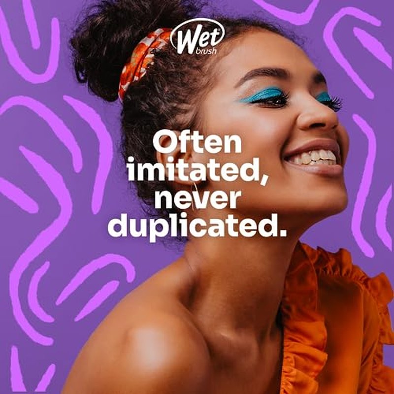 Wet Brush Original Detangler Hair Brush Glinda (Wicked) Kit - Ultra-Soft IntelliFlex Bristles - Detangling Brush Glides Through Tangles For All Hair Types (Wet Dry & Damaged) - 1 Brush & 2 Barrettes