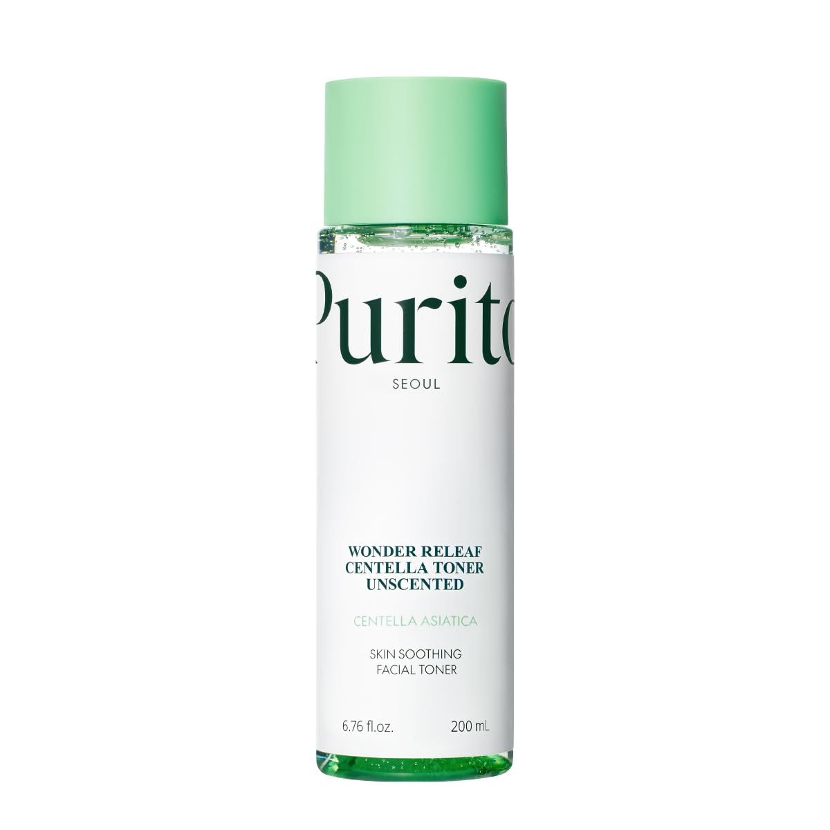 PURITO Centella Unscented Toner, 200ml 6.76 fl.oz, Korean Centella, for Sensitive Skin, Soothing, Facial Toner for face, K-Beauty, Korean Skin Care