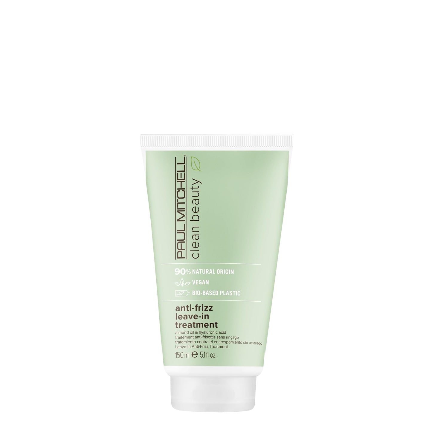 Paul Mitchell Clean Beauty Anti-Frizz Leave-In Treatment, Leave-In Conditioner, Anti-Humidity, For Textured, Frizz-Prone Hair, 5.1 fl oz
