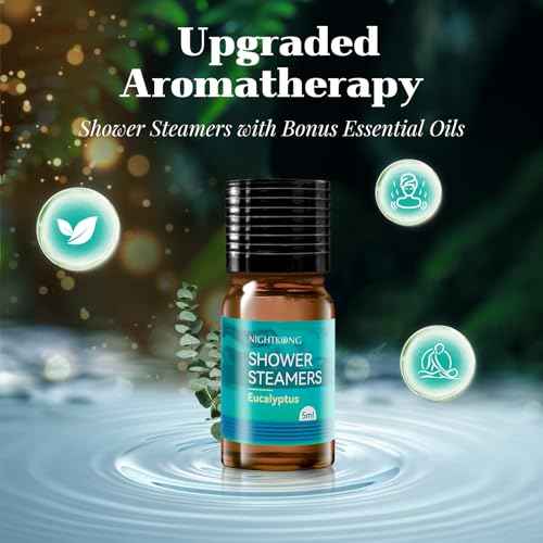 Eucalyptus Mint Shower Steamers - 8 Packs with 5ml Essential Oil, Eucalyptus for Shower, Birthday Gifts for Women Men, Christmas Gifts Stocking Stuffers for Women, Men, Self Care Spa Gifts for Women