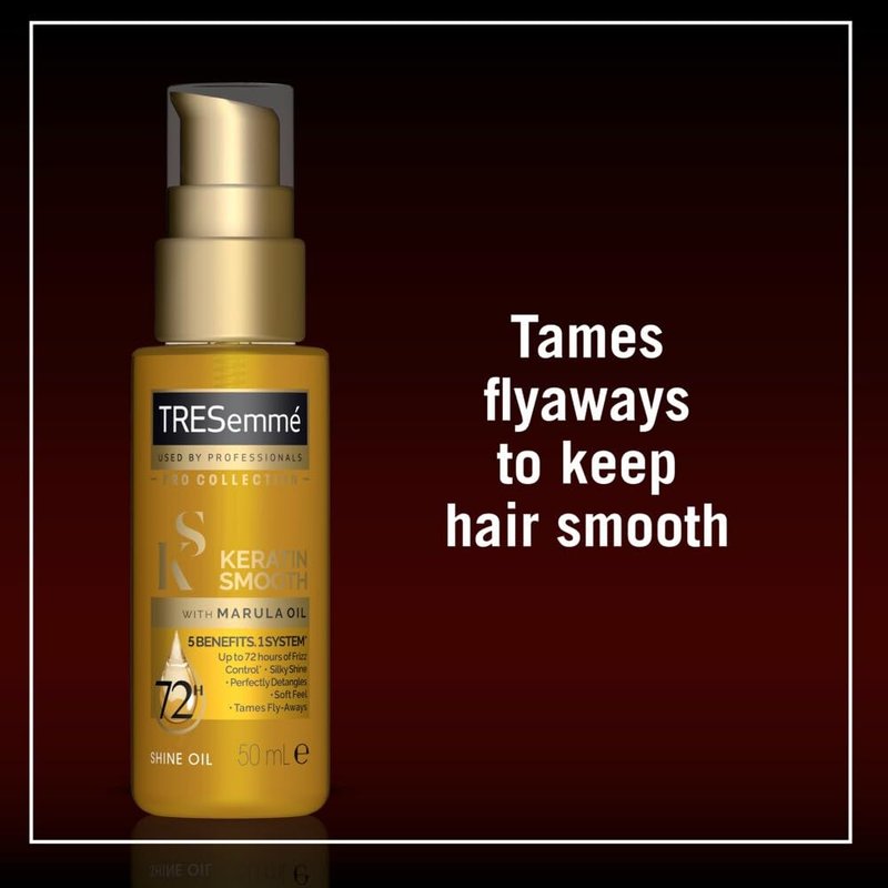 TRESemmé Pro Collection Keratin Smooth Shine Oil with keratin and marula oil for soft, shiny, frizz-free hair 50 ml