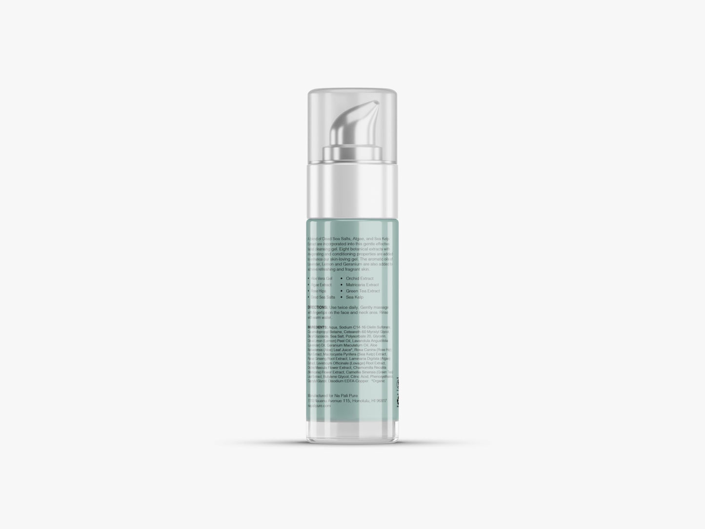Na Pali Pure Sea Splash Facial Cleanser Hydrating Face Wash with Dead Sea Salts, Algae, Aloe & Green Tea – Gentle, pH-Balanced Daily Cleanser for All Skin Types – 6.7 fl oz