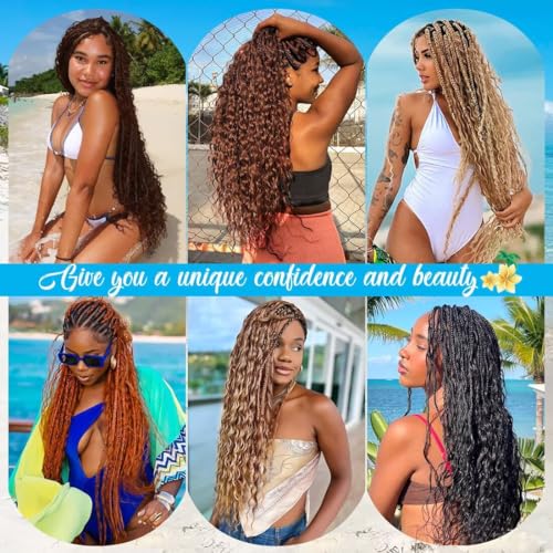 100g 3 bundles Blonde Human Braiding Hair 18 Inch Deep Water Wave Bulk Human Hair for Braiding Brazilian Virgin Curly Hair Extensions for Boho Braids Wet and Wavy Color 27 Honey Blonde