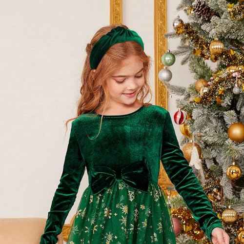 YanJie Christmas Headbands for Women Velvet Red Knotted Headband Green Christmas Velvet Wide Hair Band for Women Girls Fashion Headbands Holiday Gift