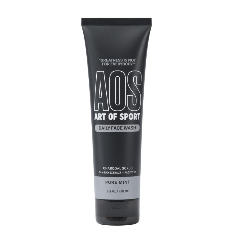 Art of Sport Daily Face Wash for Men – Detoxifying Charcoal Cleanser with Aloe Vera & Bamboo Extract – Deep Cleans & Refreshes Skin – Non-Drying Formula – 4 fl oz