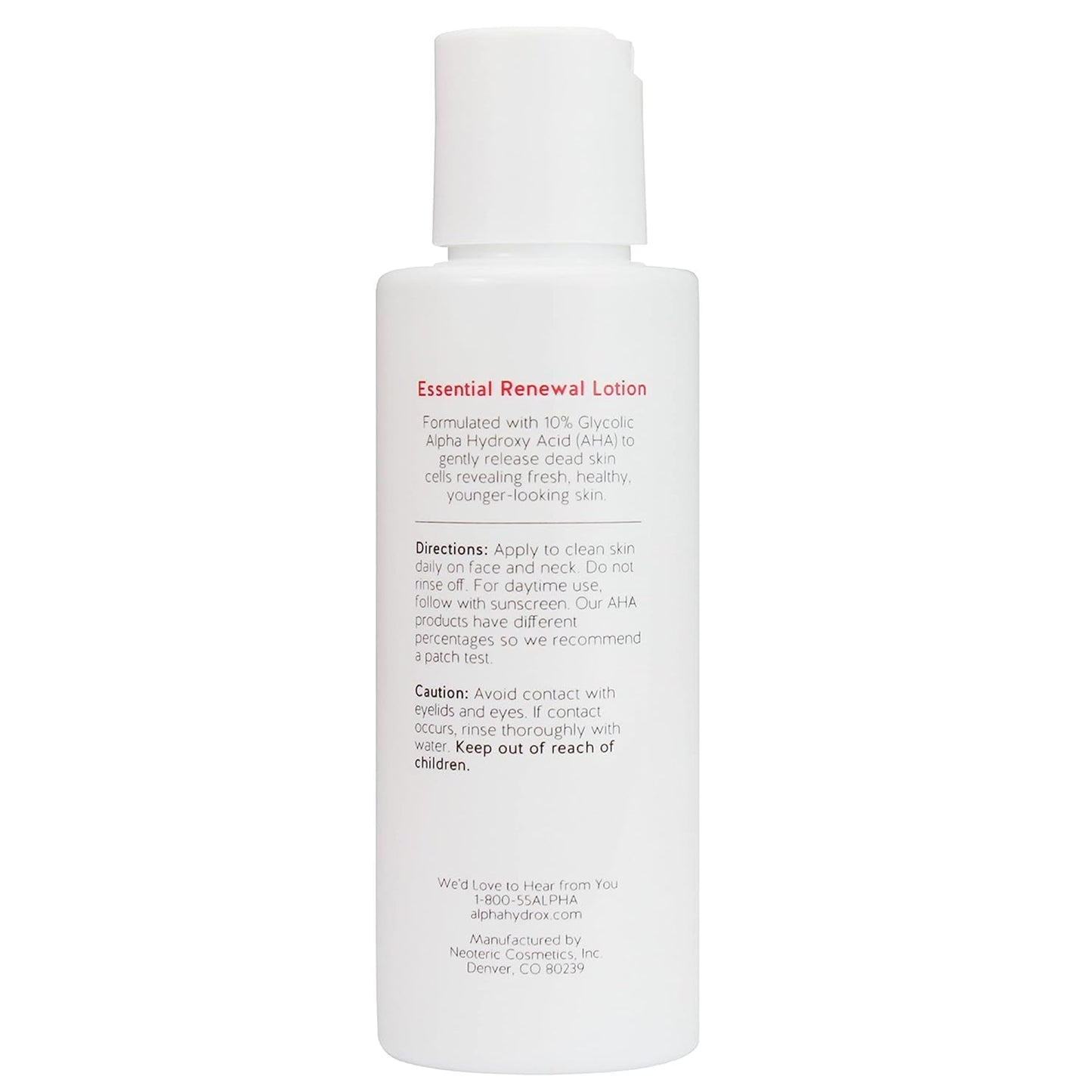 Alpha Skin Care Essential Renewal Lotion - 10% Glycolic AHA Anti-Aging Formula for Smoother Skin | 4 Oz, Pack of 2