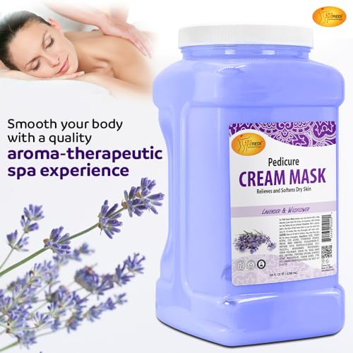 SPA REDI - Body and Foot Cream Mask, Lavender and Wildflower, 128 Oz - Pedicure Massage for Tired Feet and Body, Hydrating, Fresh Skin - Infused with Hyaluronic Acid, Amino Acids, Panthenol