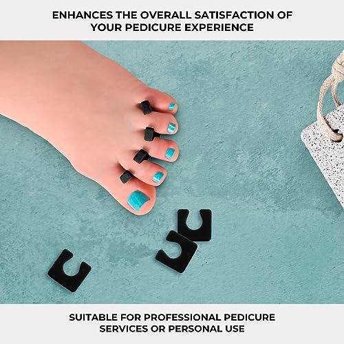 ForPro Sole Toe Separators - Black Luxurious Foam Separators - Individual Toe Separators for Pedicures ?¢桰 144-Count