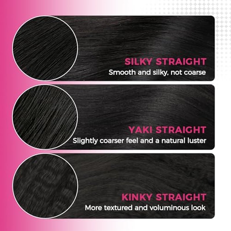 Lashey Invisi Edge Clip in Hair Extensions 16 Inch 110g 7pcs Injected Seamless PU Clip in Hair Extensions Virgin Human Hair, Natural Black Yaki Straight Hair