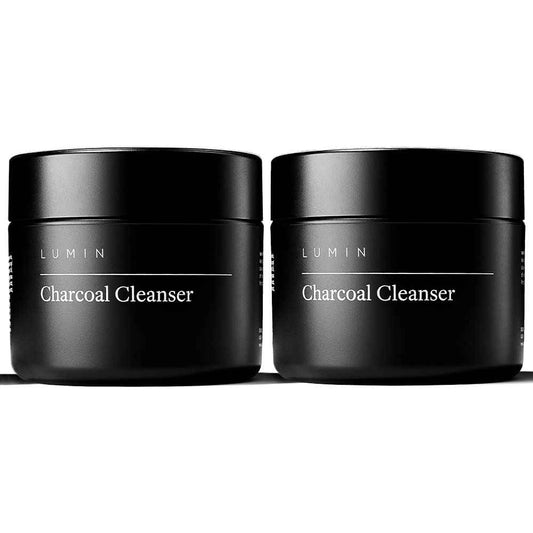 Lumin Charcoal Face Wash for Men, Daily Detox Cleanser, Hydrating Facial Wash w Activated Charcoal, Exfoliates & Unclogs Pores, Oil Control, Refreshing Skincare for Normal & Sensitive Skin, 2 Pack