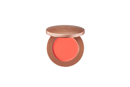 YENSA Super Serum Silk Cream Blush for Cheeks - Buildable Cheek Blush Formulated with Superfoods - Dewy Airbrushed Finish - Nourishing & Hydrating - Silky Cream Formula - Vibrant Coral (0.21 oz)
