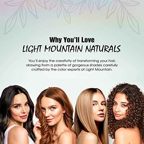 Light Mountain Henna Hair Color & Conditioner ? Red Hair Dye, Organic Henna Leaf Powder and Botanicals, Chemical-Free, Semi-Permanent Hair Color + 4 Hair Clips