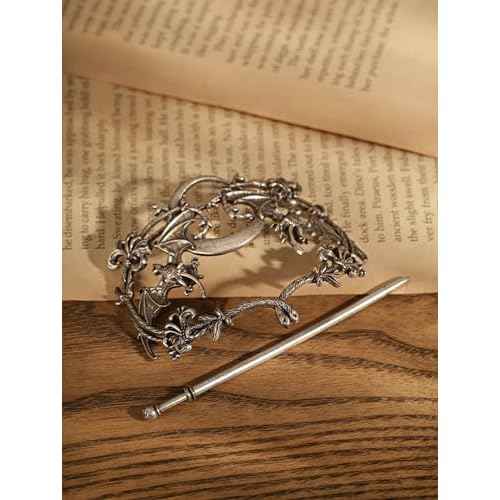HAQUIL Crescent Moon Bat Hairpin Metal Bat Wings Hair Barrettes Vintage Gothic Hair Clip for Women
