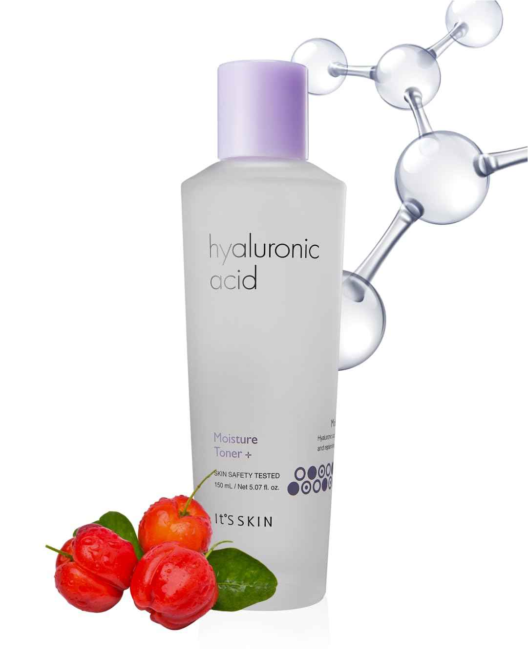 It'S SKIN Hyaluronic Acid Moisture Toner 150ml (5.07 fl.oz.) - Containing Vitamin C & Acerola Extract Skin Moisturizing & Soothing Facial Toner, Skin Smooth & Vitality