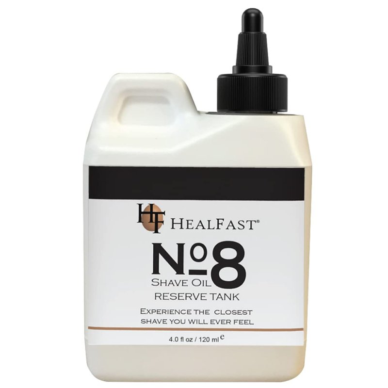 HealFast No. 8 Shave Oil, 4 oz, Premium Shaving Oil for Men & Women, Helps Prevent Razor Burn, Razor Drag & Ingrown Hairs, Softens Hair and Cleanses Pores, Pre & Post Shave