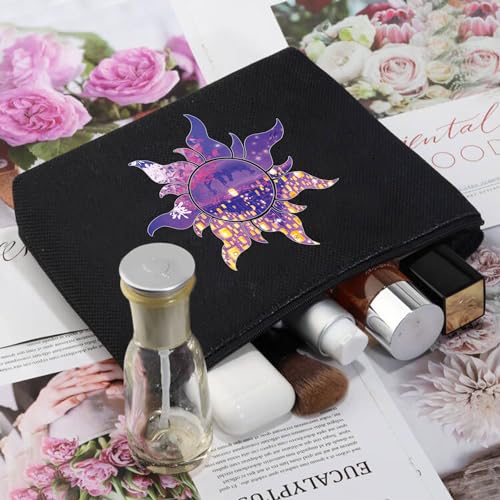 CMNIM Princess Sun Symbol Makeup Bag Princess Fans Gift Princess Fairy Tale Story Lover Inspired Fairy Tale Cosmetic Bag