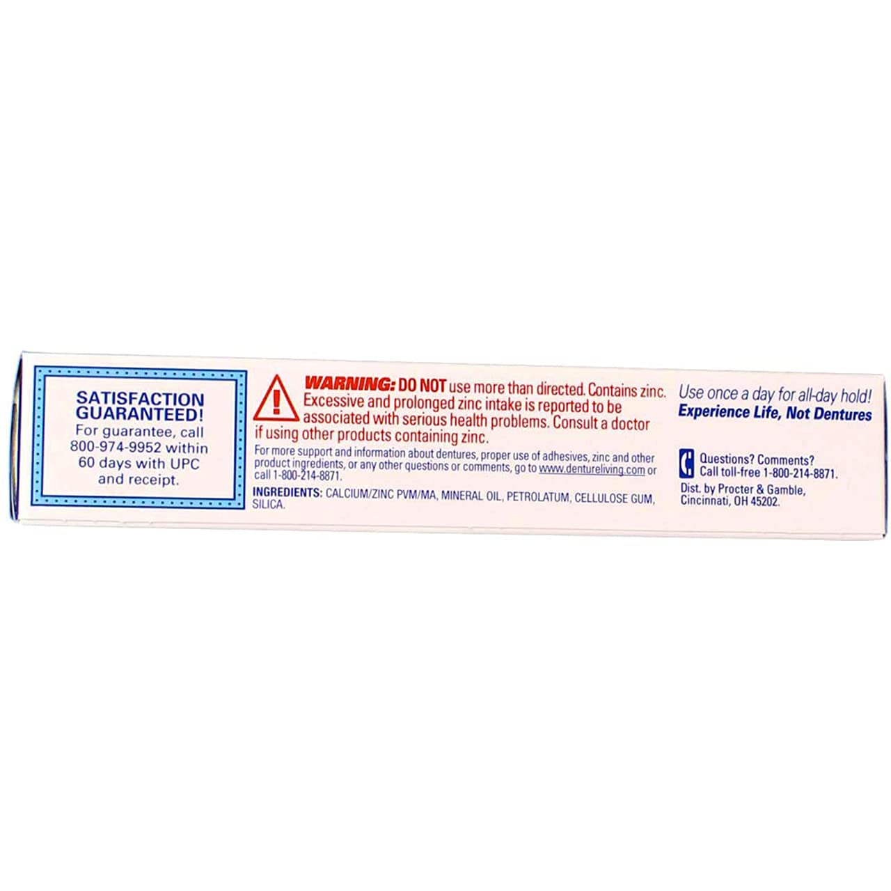 Fixodent Denture Adhesive Cream - Strong Hold for All-Day Comfort | 2.40 oz, Pack of 5
