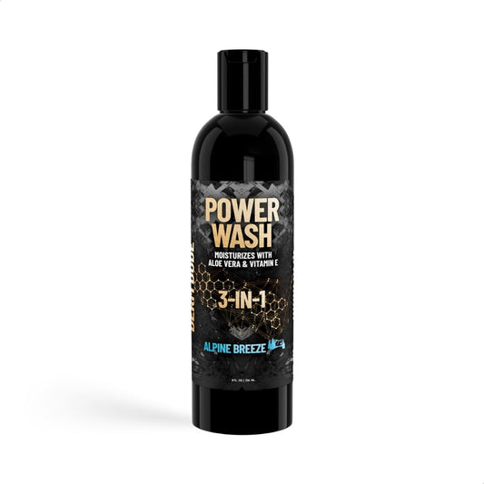 Derm Dude 3-in-1 Body Wash, Shampoo & Conditioner for Men | Daily Hydrating Shower Gel with Aloe Vera & Vitamin E | All Skin & Hair Types | Alpine Breeze Scent, 8oz