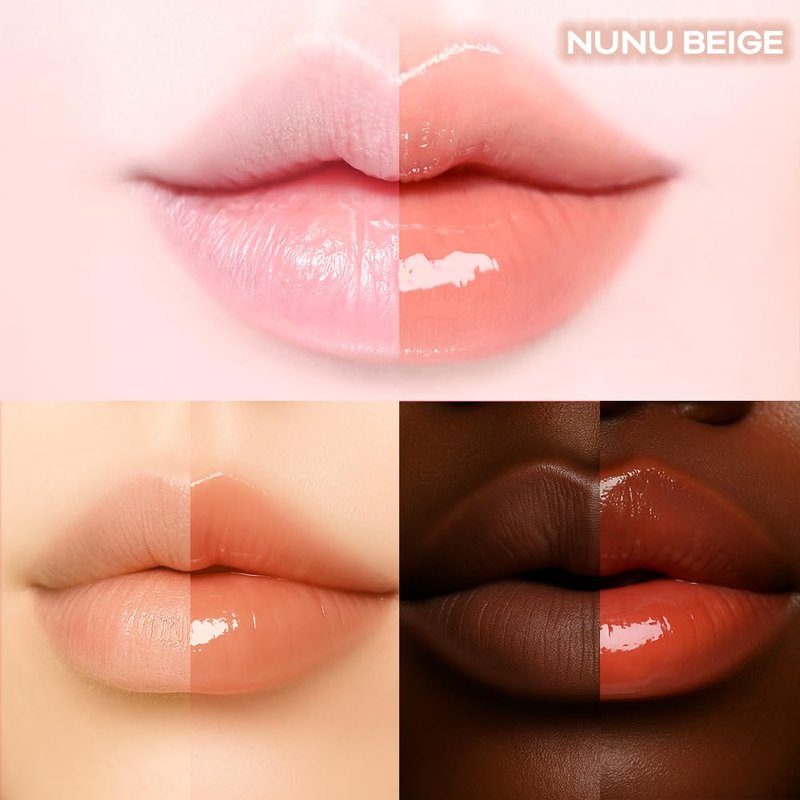 Melting Change Plumping Lip Balm - Hydrating Tinted Lip Plumper for Natural Volume | Non-Sticky K-Beauty Treatment (Nunu Beige)