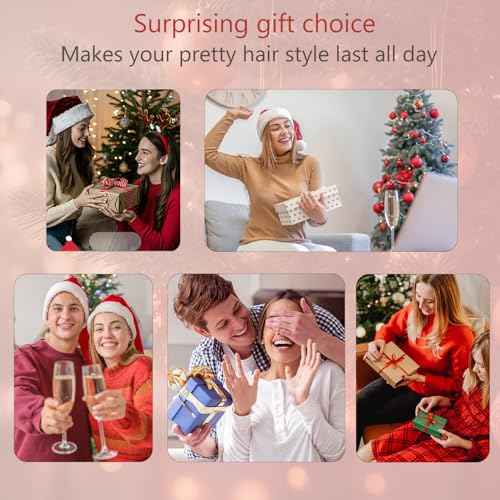 5 in 1 Curling Iron Brush Set with Thermal Brush and 4 Interchangeable Ceramic Curling Wand(0.5¡±-1.25¡±), Fast Heating, Dual Voltage, Include Glove