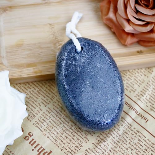 Natural Oval Foot Pumice Stone for Feet Lava Pedicure Scrubber Tools Hard Dead Skin Callus Remover for Feet and Hands - Black