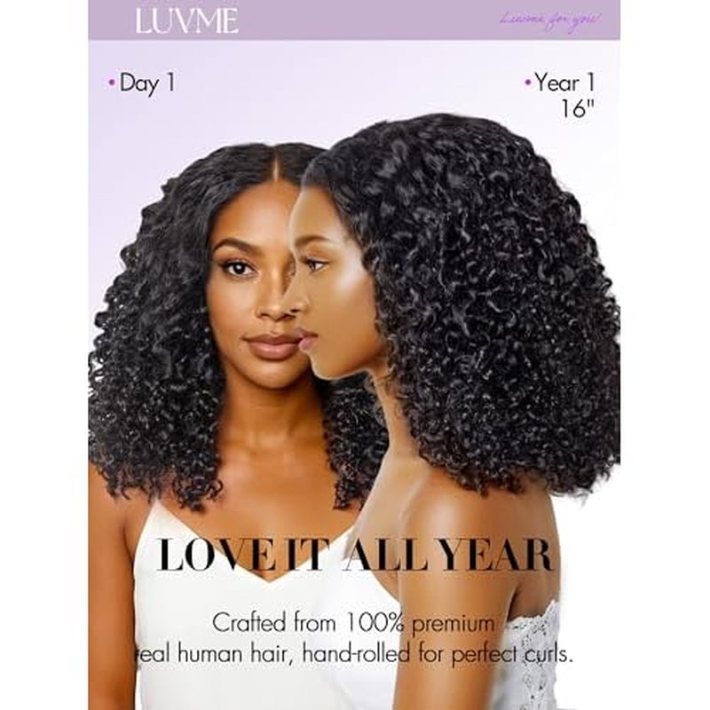 LUVME Real Human Hair Bundles 18 Inch Virgin Hair Messy Burmese Curly 1 Bundle Human Hair 100% Unprocessed 15A Grade Virgin Hair Quick Weave Extensions Natural Black