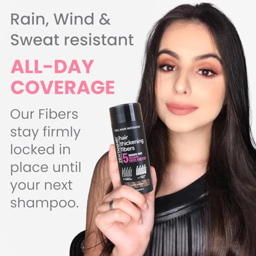 Hair Fibers for Thinning Hair for Women All-Natural Hair Building Fibers 0.98 Oz Hair Volume Powder Bald Spot Cover Up for Men & Women (Gray)