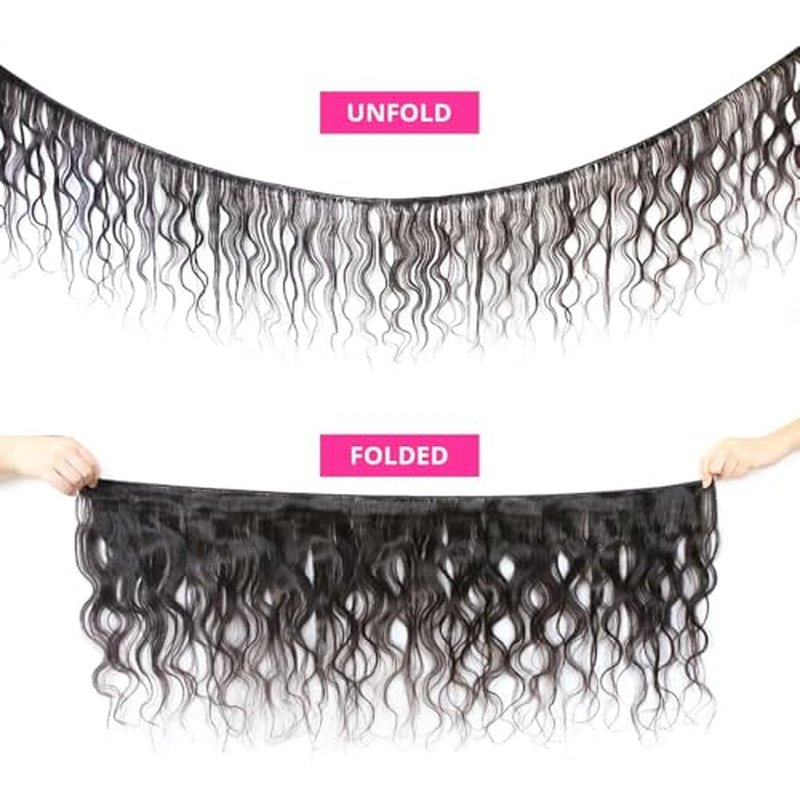 Body Wave Bundles Human Hair 18 20 22 24 Inch Human Hair Bundles 100% Unprocessed Brazilian Virgin Quick Weave 4 Bundle Human Hair Extensions for Black Women Natural Color