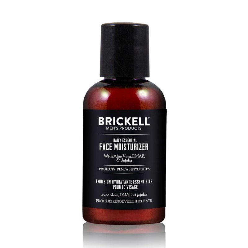 Brickell Men's Daily Essential Face Moisturizer for Men, Fast-Absorbing Face Lotion with Niacinamide, Green Tea, and Hyaluronic Acid, 2 Ounce, Scented