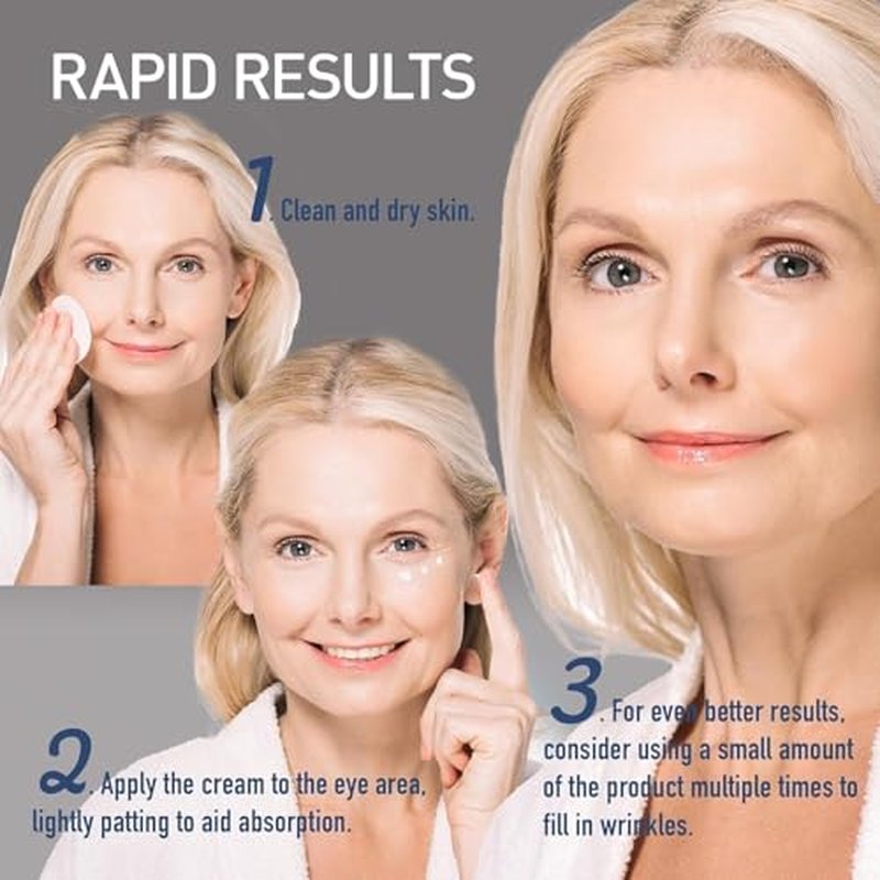 Enaskin Naturals Instant Eye & Face Lift Cream - Rapid Tightener and Wrinkle Filler for Deep Wrinkles - Under-Eye Bags & Puffiness Remover - Temporary Face Firming for Women & Men in 60s - 0.5 oz