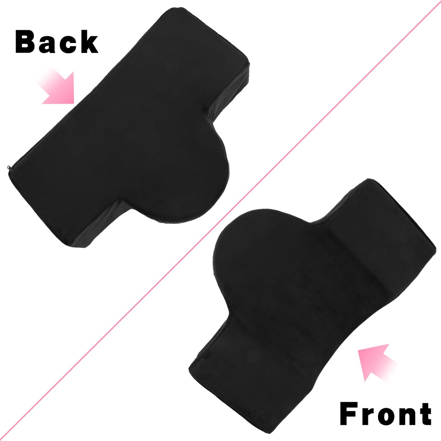 wutfuooo Beauty Salon Lashing Pillow,Comfortable Velvet Memory Foam Eyelash Extension Pillow,Ergonomic Neck Pillow,Protect The Neck When Used for Lash Extension Grafting Make Up