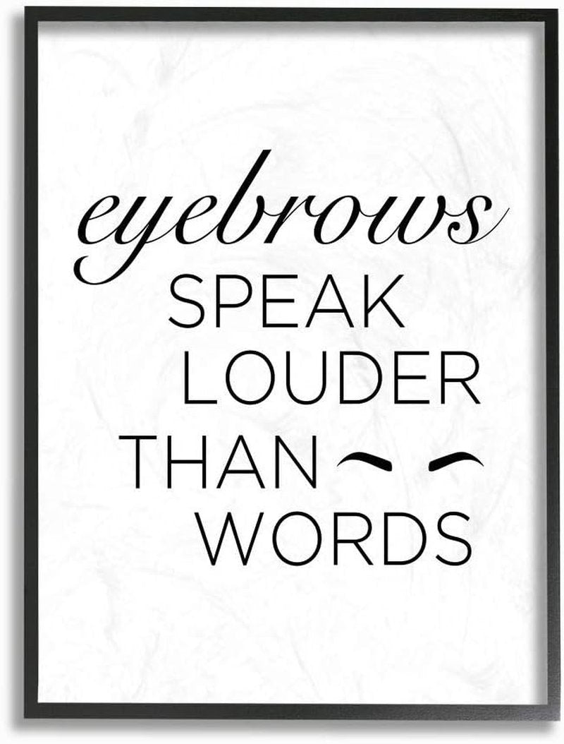 Eyebrows Wall Art - Modern Black Framed Design | 16x20 Multi-Color Print