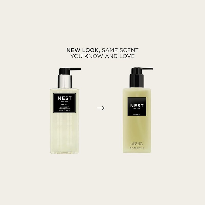 NEST New York Liquid Soap - Bamboo Scented Cleansing Formula - 10 fl oz | Nourishing & Gluten-Free