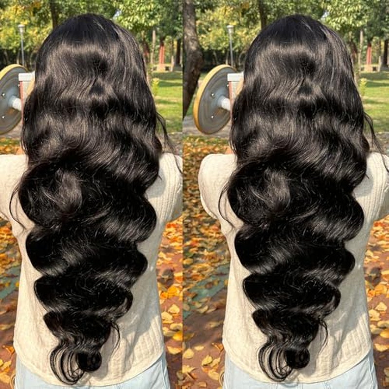 13x6 Body Wave Lace Front Wigs Human Hair 180% Density HD Lace Frontal Glueless Human Hair Wig for Women Pre Plucked with Baby Hair 28 inch