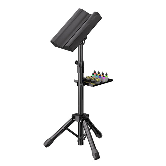 TAIDU Armrest Stand with Tray Arm Leg Rest Tripod - Adjustable Height and Tilt, 180 Rotation Chair for Tattoo Studio Supplies