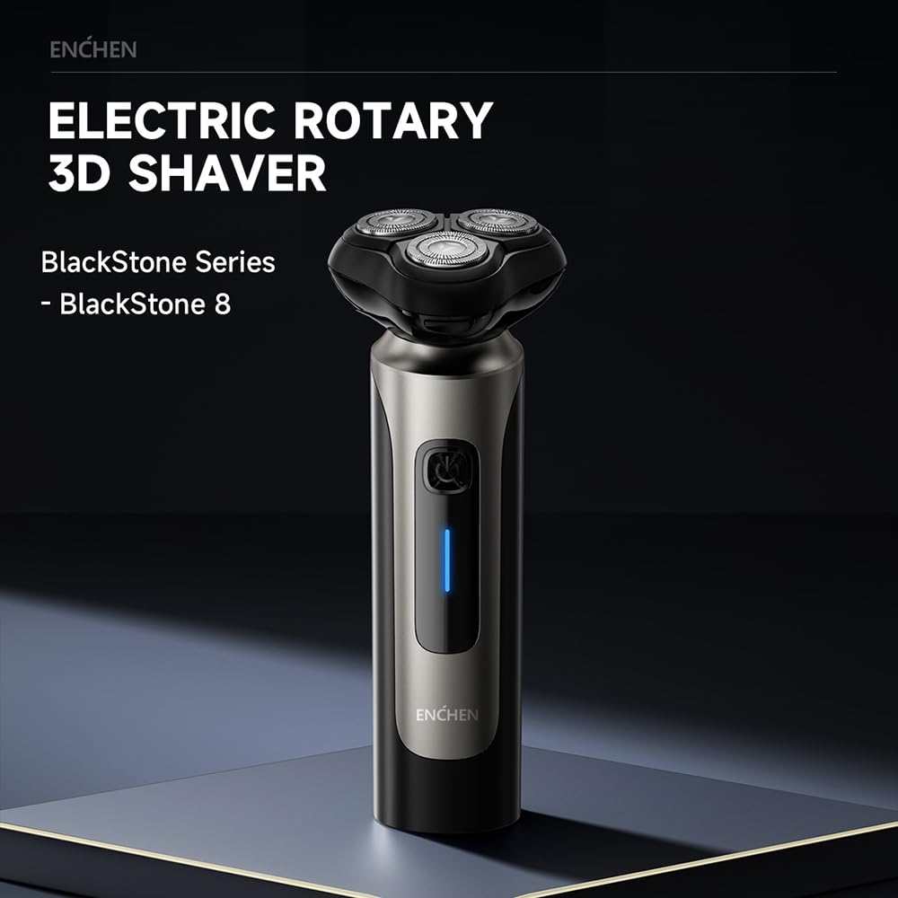 Beard Trimmer for Men, Enchen Blackstone 8 Wet Dry Shaver with 3D Flexible Head, Pop Up Trimmer, Water Proof Cordless Portable Shaver, Ideal Gift for Men