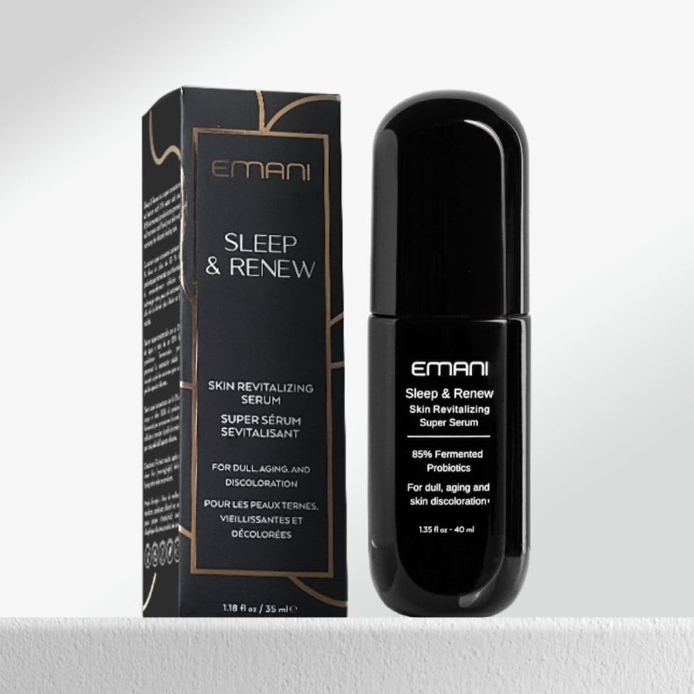 Emani Sleep And Renew Face Serum - Anti-Aging Hydrating Formula With Probiotics | 1.18 fl oz