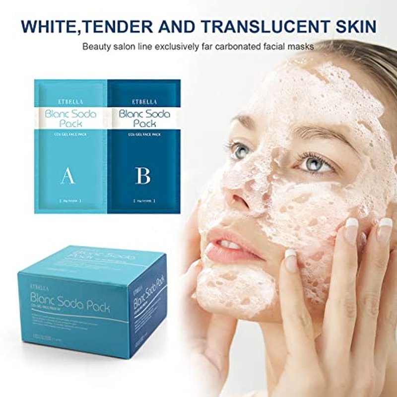 Elitzia CO2 Carboxy Gel Mask 1 box 20 bags Facial Care Skin Beauty ET1719 (Blue)