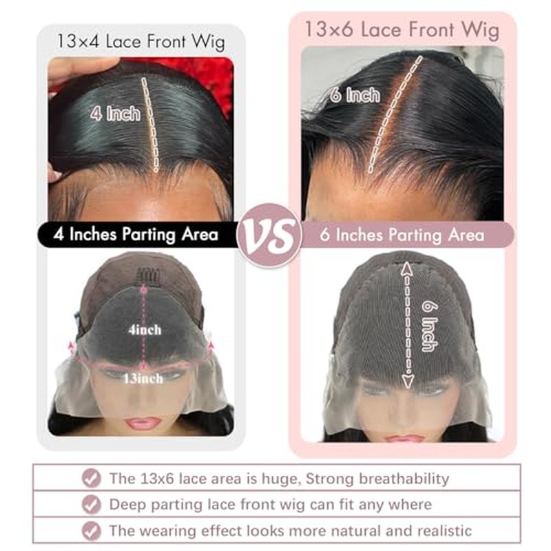 Straight Wigs Human Hair 13x6 Lace Front Wigs Human Hair Pre Plucked 200 Density HD Transparent Lace Frontal Wigs for Women Glueless Wigs Human Hair Natural Color 22 Inch