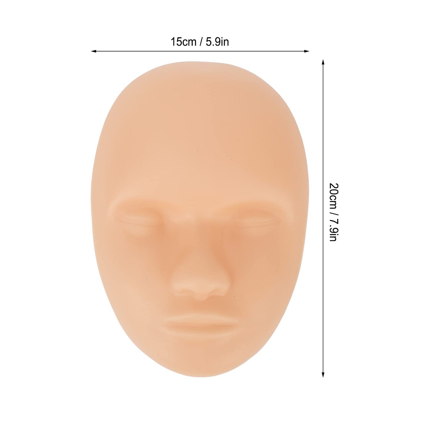 10PCS 3D Microblading Practice Skin Head, Soft Silicone Tattoo Practice Skin for Eyebrow, Lip & Face Training, Reusable Permanent Makeup Practice Skins for Beginners & Professionals