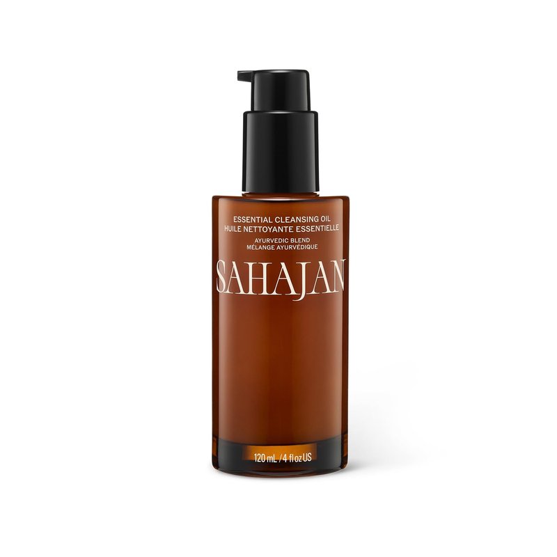 Sahajan Essential Cleansing Oil, Ayurvedic Makeup Remover and Oil Cleanser for Face, Gently Removes Waterproof Makeup and SPF, Squalane, Moringa, All Skin Types, Double Cleanse, 4 oz