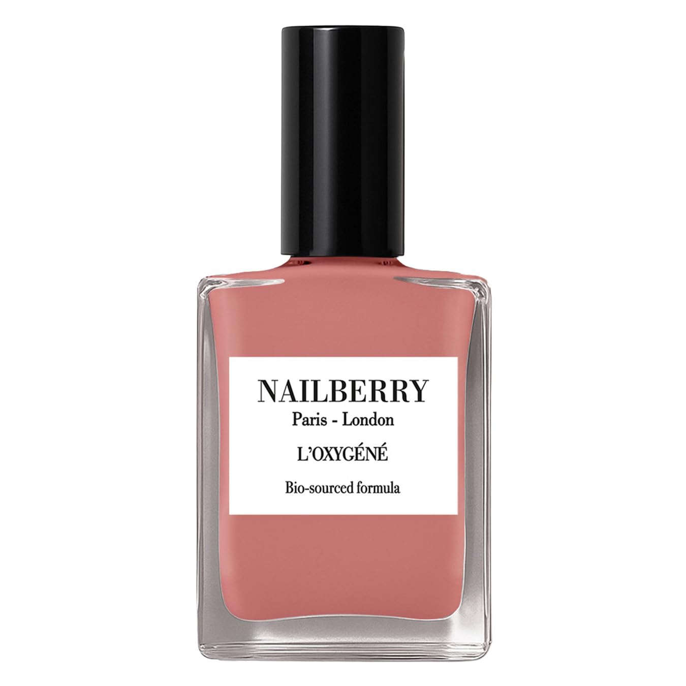 Nailberry L'Oxygéné Oxygenated Nail Lacquer - Vintage Pink Semi-Sheer Polish | UV Protected, 12-Free, Vegan, 15 ml