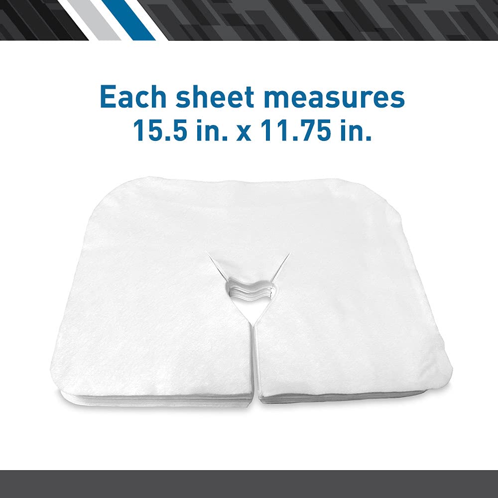 BodyMed Disposable Face Cradle Covers - Medical-Grade, Ultra Soft Massage Table Covers | 100 Sheets in 2 Packs